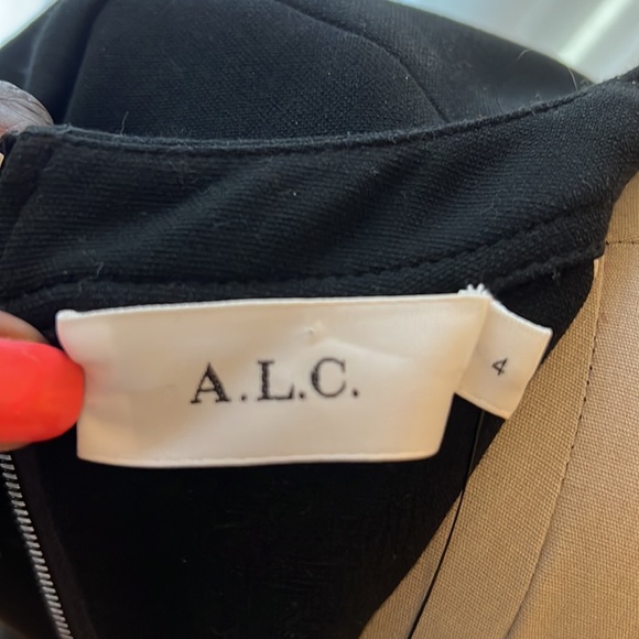 ALC Black Minidress Short Sleeve Size 4 - Picture 6 of 8